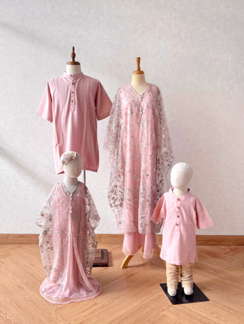 Yasmin pink kaftan - Kaftan dewasa / Ibu dan Anak